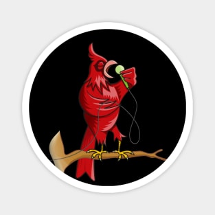 Singing Cardinal Bird Magnet